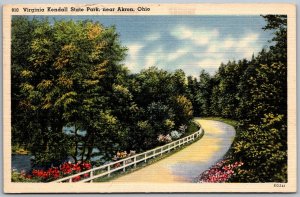 Akron Ohio 1944 Postcard Virginia Kendall State Park