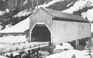 Hyder Alaska~Covered Bridge Across Texas Creek~1950s B&W Postcard