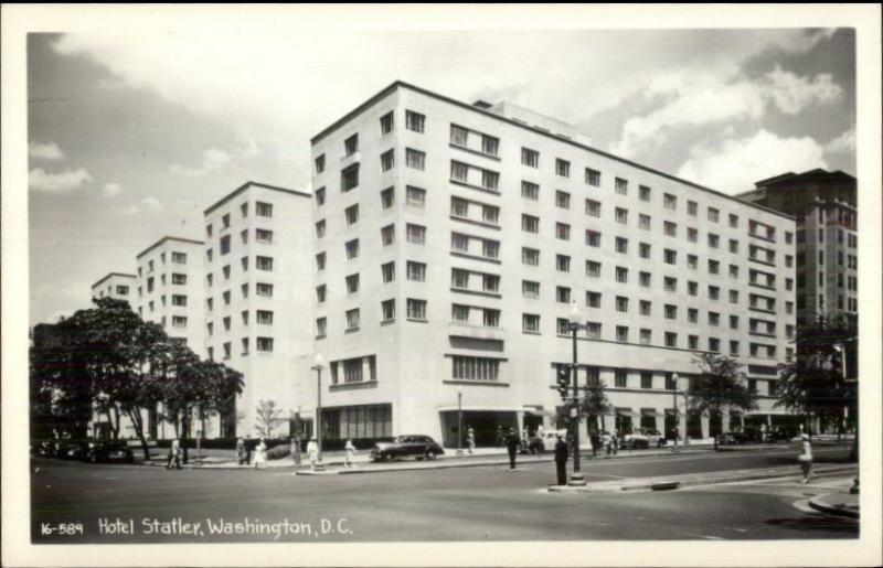 Washington DC Hotel Statler Real Photo Postcard