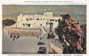 Colorado Springs Colorado 1920s Postcard Cheyenne Lodge Summit Mountain