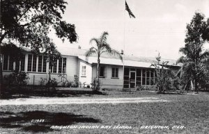 Brighton Florida Brighton Indian Bay School Real Photo Vintage Postcard AA16381