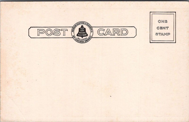 Advertising Postcard Into the Heart Shopping District Bell Telephone