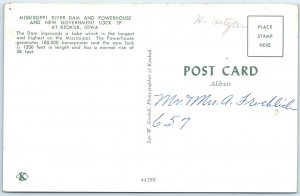 c1960s Keokuk IA Mississippi River Dam Government Lock 19 Dam Power Station A230