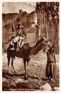 Bt16108 Baalbek types dindigenes chamel camel liban lebanon real photo