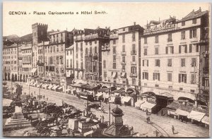 Genova Piazza Caricamento E Hotel Smith Genoa Italy Holiday Apartment Postcard