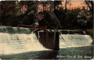 Stewart's Dam Ft. Scott Kansas Vintage Postcard Standard View Card