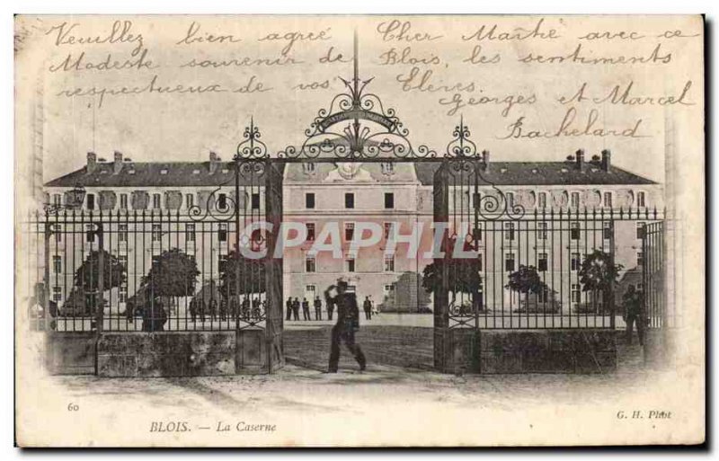 Old Postcard Blois Army Barracks