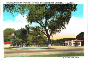 Postcard Riverside Calif Riverside Motor Inn