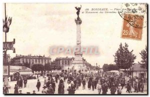 Bordeaux - Girondins Monument - Old Postcard