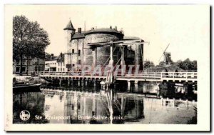 Postcard Modern Bruges Gate Holy Cross Mill