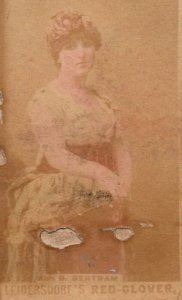1880s Tobacco Card Actress B. Bertram Leidersdorf 's Red Clover F136