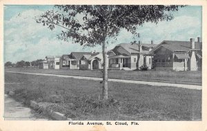 St. Cloud Florida birds eye view Florida Ave homes antique pc BB2547