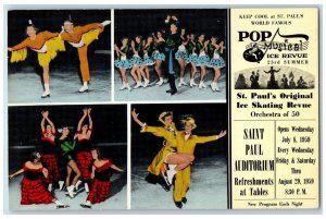 St. Paul Minnesota Postcard Auditorium Music Pop Musical Tickets c1960 Vintage