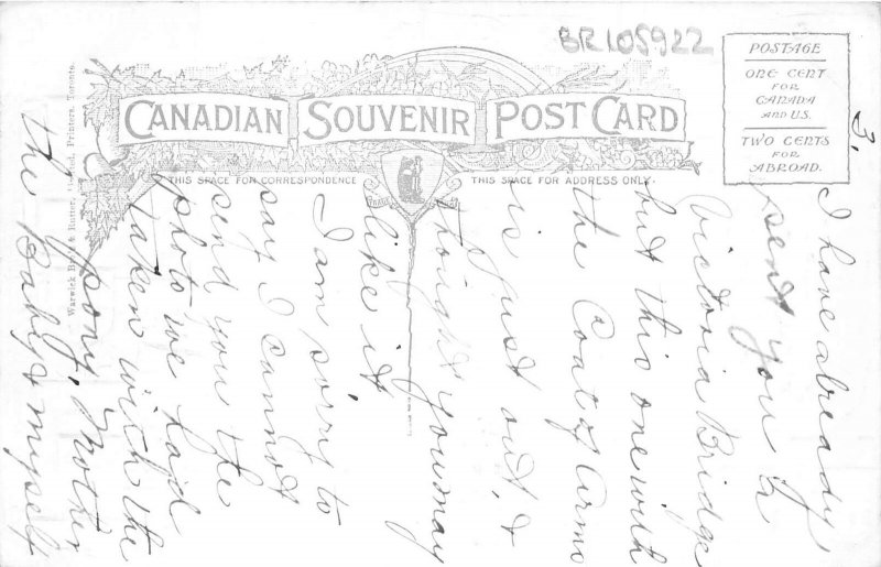 br105922 victoria bridge montreal canada litho