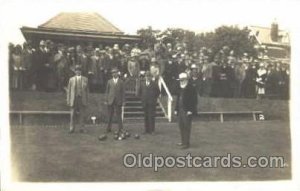 Lawn Bowling, Unused very light crease tip of top right edge corner