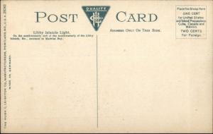 Libby Island Lighthouse Off Machias ME c1910 Postcard