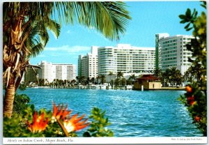 Postcard - Hotels on Indian Creek - Miami Beach, Florida