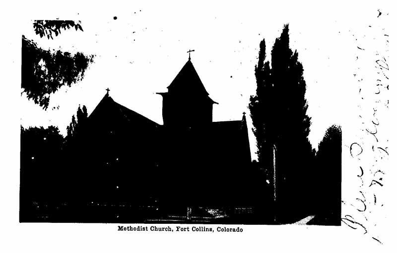 Postcard CHURCH SCENE Fort Collins Colorado CO AS7771