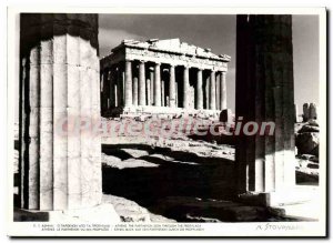 Postcard Modern Athens Parthenon seen Propylees