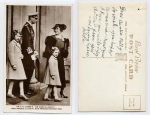 Postcard unused, King George VI,Queen Elizabeth & Princesses