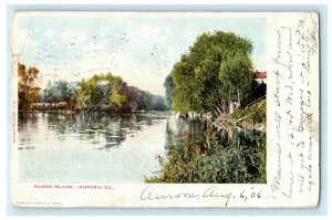1906 Hurds Island Aurora Illinois IL Posted Antique Postcard 