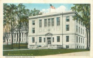 Montpelier Vermont New State Bldg White Border Postcard Unused