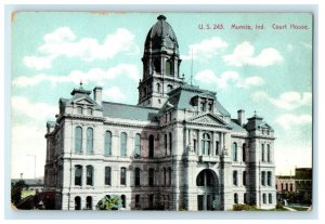 c1910s View of Court House Muncie Indiana IN Unposted Antique Postcard 