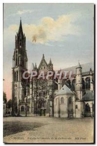 Postcard Senlis Old West facade Cathedrale