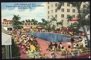 FL PALM BEACH Cabanas Pool Tropical Splendor Palm Beach Biltmore - pm1950 - L