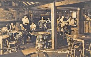 Cape Cod MA Coonamessett Inn Interior Real Photo Postcard