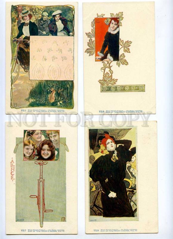 189347 CIRCUS ALLHEIL Set 10 cards ART NOUVEAU PHILIPP KRAMER