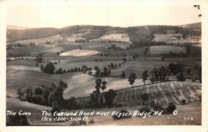 RPPC OAKLAND ROAD NEAR KEYSER RIDGE MARYLAND REAL PHOTO POSTCARD (c. 1930s)