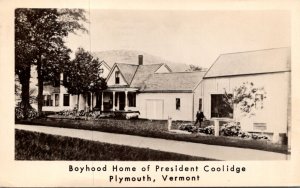 Vermont Plymouth Boyhood Home Of President Coolidge 1962 Real Photo