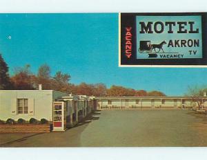 Unused Pre-1980 AKRON MOTEL Akron Pennsylvania PA s3802