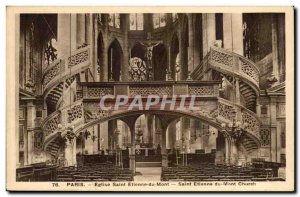 Old Postcard Paris Eglise Saint Etienne du Mont