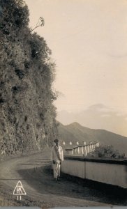 Indonesia Men On The Road Ethnic RPPC  06.40