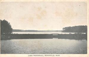 Woodville Massachusetts Lake Whitehall Waterfront Antique Postcard K95249