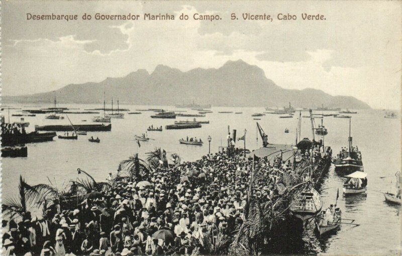 PC CPA CABO VERDE / CAPE VERDE S. VICENTE GOVERNADOR Vintage Postcard (b26736)