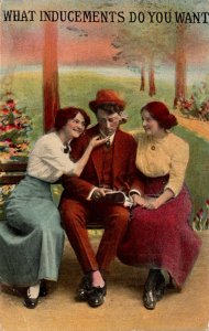 Romantic Couple What Inducements Do You Want 1910
