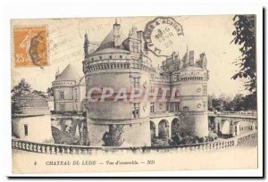 Chateau de Lude Old Postcard View of & # 39ensemble