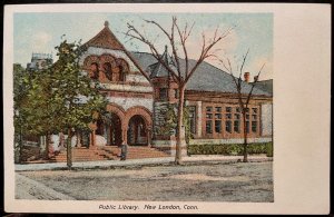 Vintage Postcard 1901-1907 Public Library, New London, Connecticut (CT)