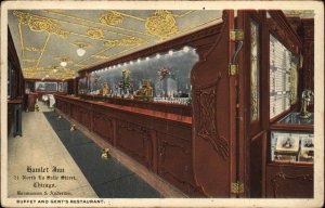 Chicago Illinois IL Hamlet Inn Interior Vintage Postcard