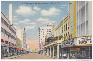 MIAMI , Florida , PU-1945 ; Main Shopping District