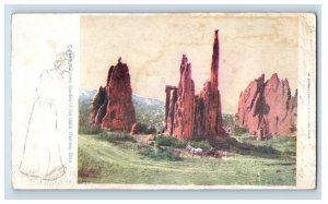 1900-06 Cathedral Spikes Manitou, Co Postcard F150E