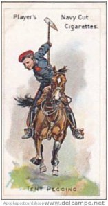 Player Vintage Cigarette Card Riders Of The World 1905 No 10 Tent Pegging