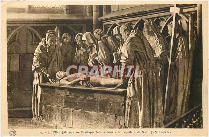 Postcard The Old Thorn (Marne) Notre Dame The Sepulcher N S (XVIth Century)