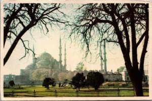 Turkey Sultan Ahmet Camii Blue Mosque Istanbul Vintage Postcard BS.26