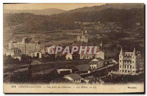 Old Postcard Chatel Guyon View from The Calvary Hotels