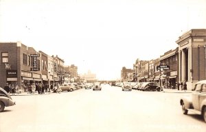 J68/ Brookings South Dakota Postcard RPPC c40-50s Main St Stores 341