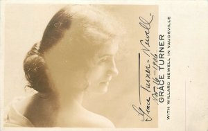 Postcard RPPC 1906 Grace Turner Newell Autograph Vaudeville actress 23-3409